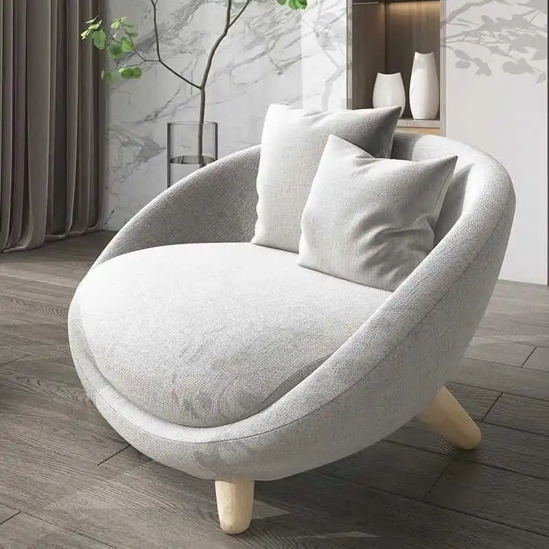 

celebrity single sofa Nordic minimalist designer curved living room bedroom lazy recliner balcony leisure chair