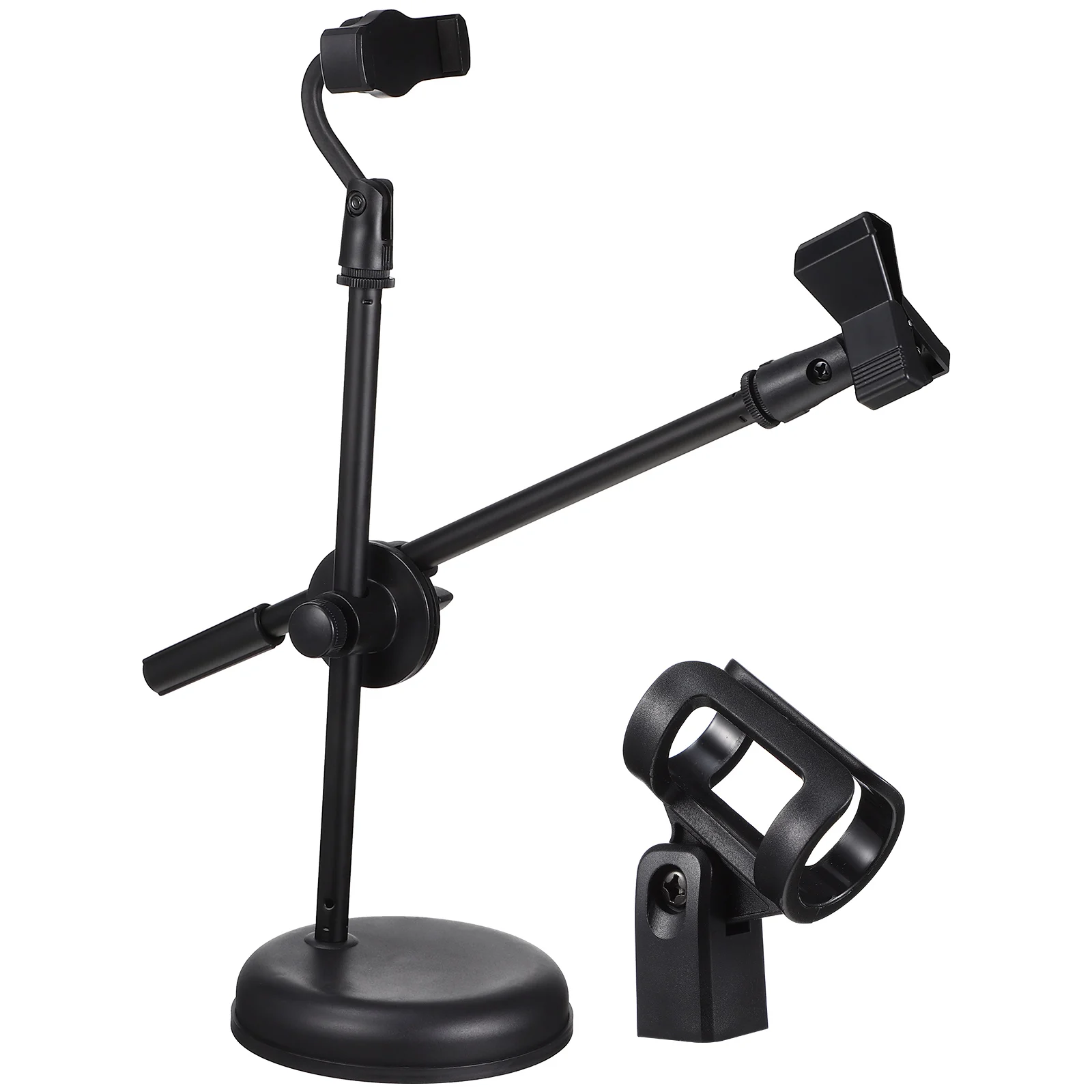 

Microphone Stand Wear-resistant Desktop with Broadcasting Mount Plastic Studio Holder for