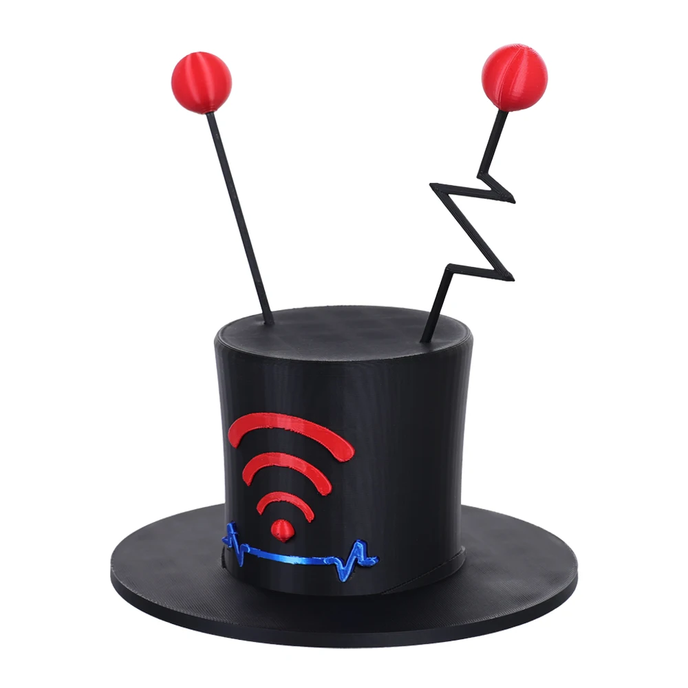 Men Vox Hat Cosplay Cap Anime Hazzbin Hotel Costume Accessories for Adult Fantasy Disguise Outfit Halloween Carnival Party Props