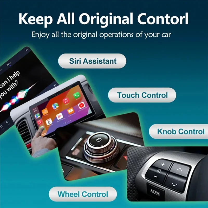 

ZIZI 2 In 1 Wireless Carplay Adapter USB Dongle Wired Android Auto AI Box Car Media Player Adapter Bluetooth Auto Connect