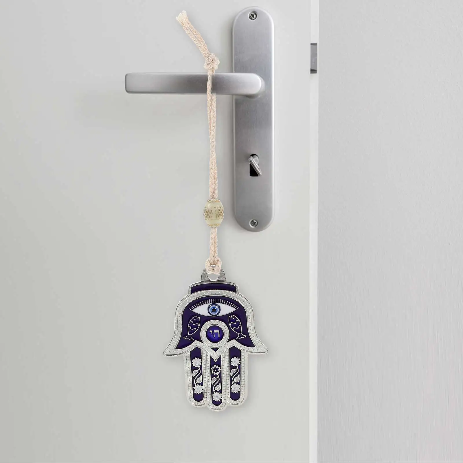 

Evil Eye Hanging Pendant Metal Protection Wall Door Car Mirror Keychain Hanging Ornament Decor Evil Eye Hand Pendant