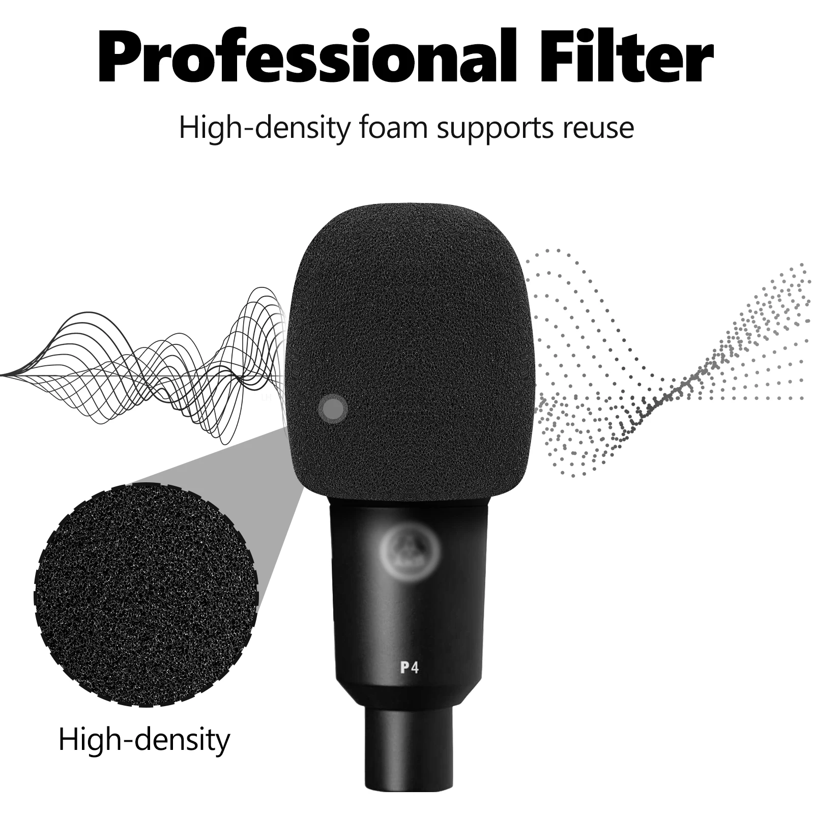 Geekria for Creators Lot de 2 pare-vent en mousse pour microphones de 4,1 cm de diamètre, pare-brise anti-pop et filtre en mousse éponge compatible avec Bietrun WXM09, WXM21 (orange
