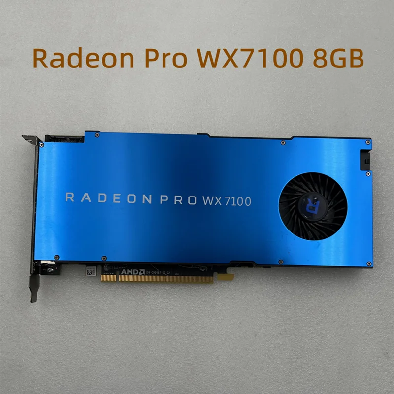 

Оригинальная профессиональная видеокарта Radeon Pro WX7100 8 ГБ для рисования, рендеринга, моделирования, профессиональная видеокарта 5K