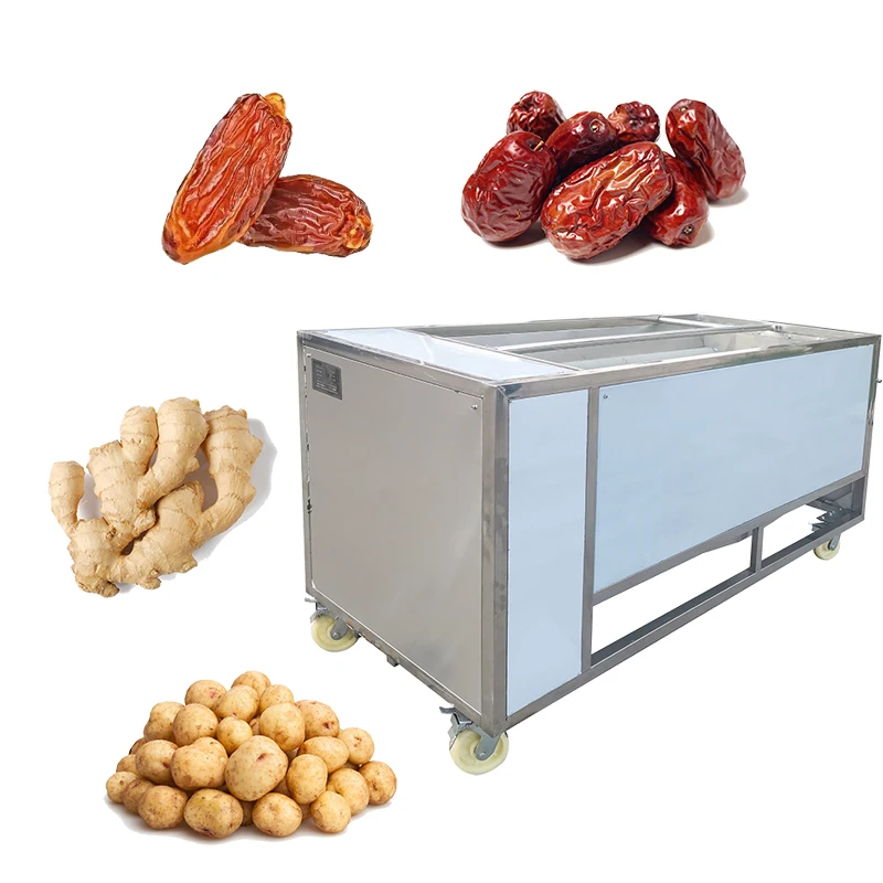 Automatic High Capacity Engine-Powered Potato Ginger Brush Washing Peeling Cleaning Machine