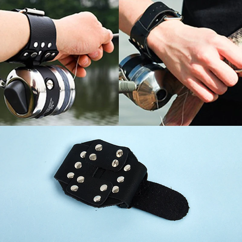New 1Pc Slingshot Wristband Fishing Hunting  Reel Holder Guard Capture Glove Adjustable Strap