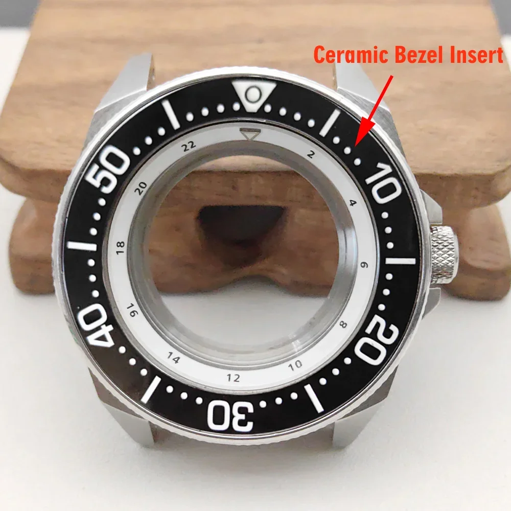 Customized Watch Case 22mm Bracelet Fit For NH34 NH35 NH36 Movement Transparent Back Cover Samurai Watch Case Strap Parts