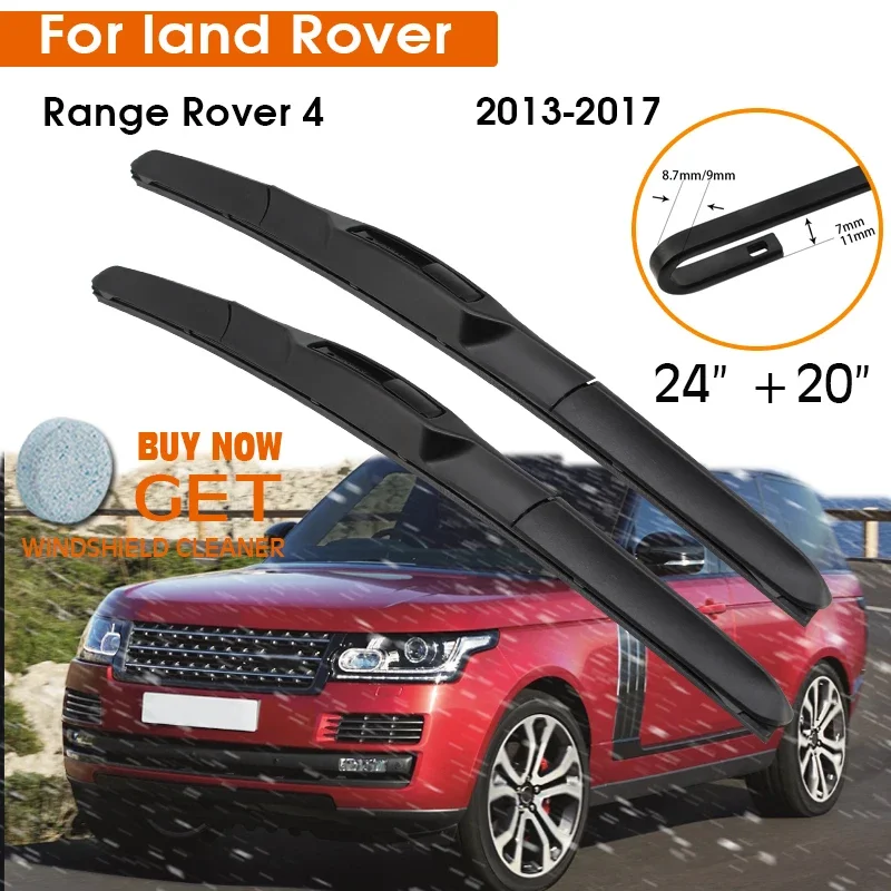 

Car Wiper For Land Rover Range Rover 4 2013-2017 Windshield Rubber Silicon Refill Front Window Wiper 24"+20" Auto Accessories