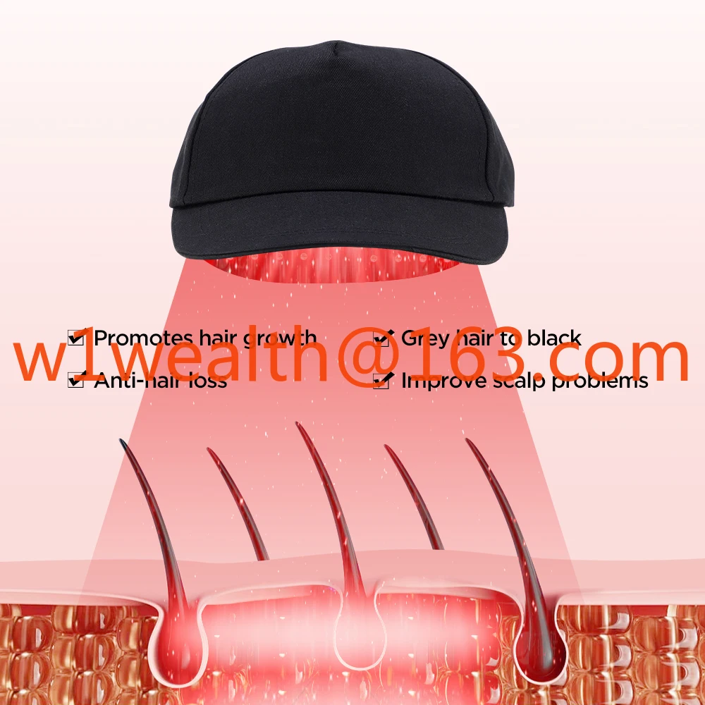 660nm 850nm Infrared Anti-Hair Loss  Baseball Cap Wireless Electric Scalp Care Red Light Therapy Hat for Hair Growth