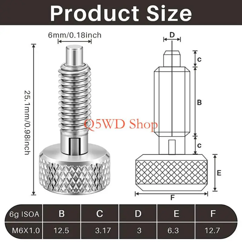 Q5WD M6S Loại pin có tay cầm có nút cho hộp công cụ cuộn Phụ kiện hộp