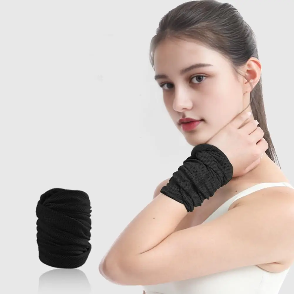Cooling Wristband Absorbent Sweatband Soft Towel Neck Gaiter UV Face Shield Headband for Jogging Tennis Fishing