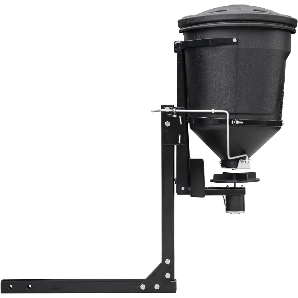 Broadcast Spreader, Great for All-Seasons Hunting Deer Feeder, Seed, Fertilizer, Rock Salt and More, 150 lb. Capacity with Lid,