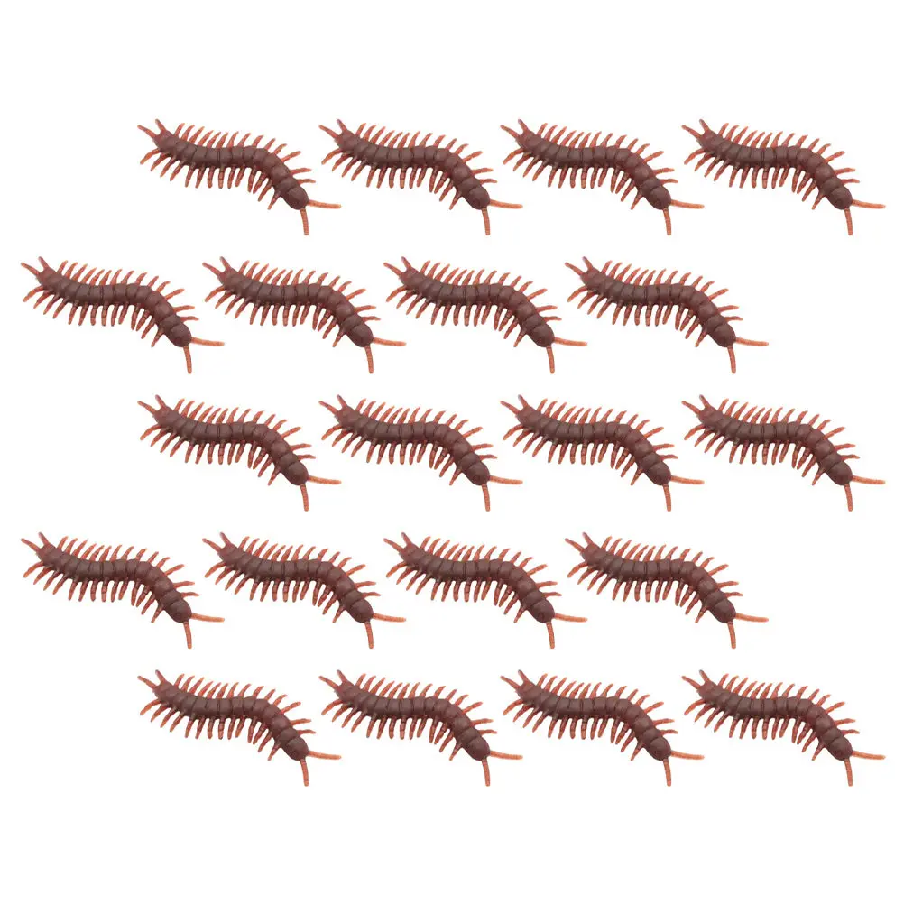 

60Pcs Simulated Centipedes Lifelike Plastic Prank Props for Halloween Party Scary Trick Playthings Funny Party Layout
