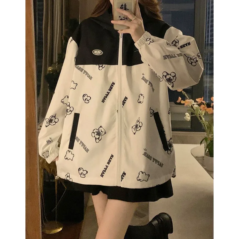 

Spring Summer Loose Fitting Women Sunscreen Clothing Coat 2024 Thin Female Sunscreen Jacket New Ultraviolet-proof Ladies Outwear