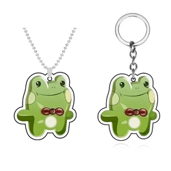 Yoonbum Frog Acrylic Keychain Killing Stalking Pendant Key Chain For Women Men Kids Keyring Jewelry Gift 
