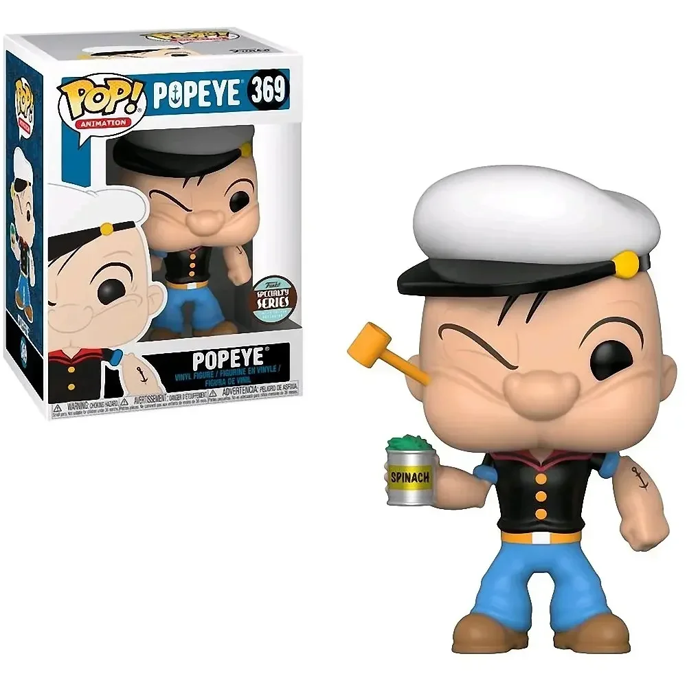 FUNKO POP  Cartoon Movie Cute POPEYE 369# Vinyl Action Figure Collection Model Dolls Toys for Children Christmas Birthday Gift