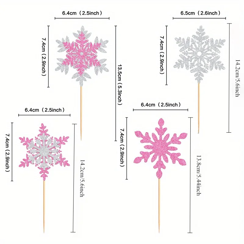 1 conjunto/12 pçs criativo floco de neve tema inverno bolo de natal placa festa de aniversário copo de papel decoração do bolo arranjo