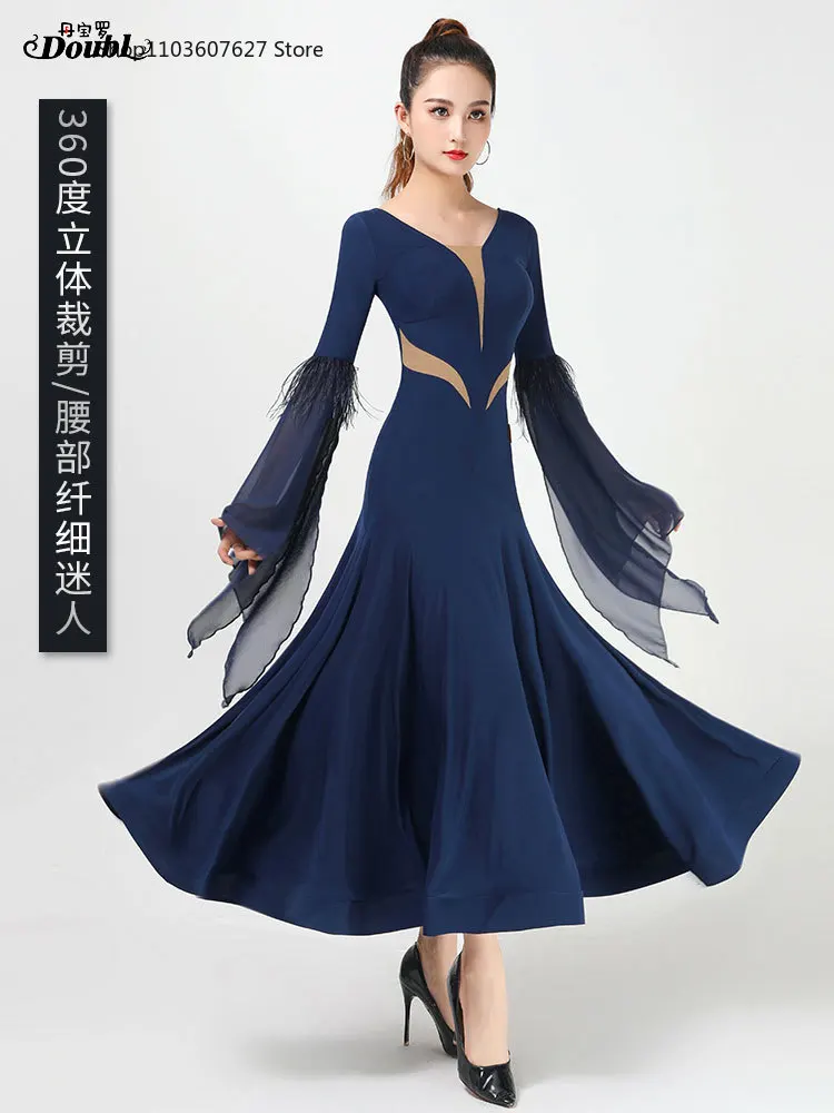 

New ballroom dance modern dance skirt new dress big swing skirt famous brand ballroom performance costume waltz dance skirt