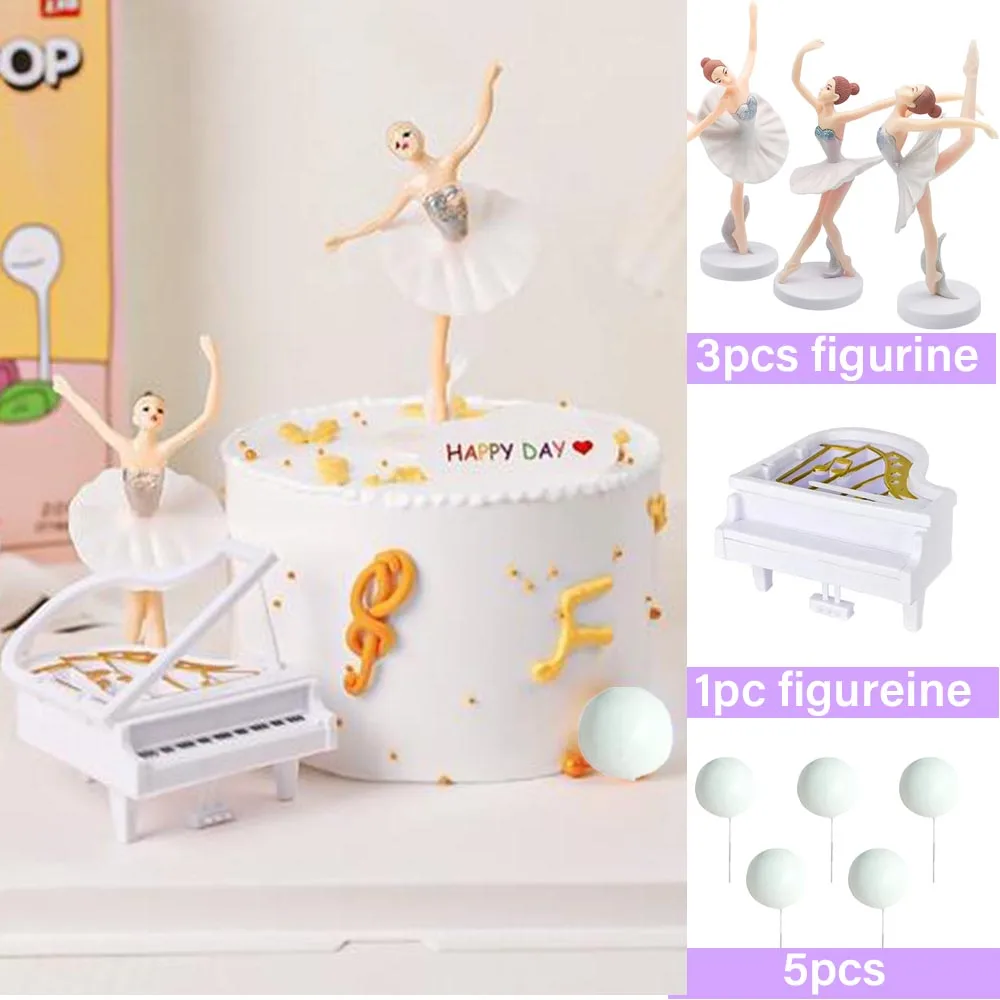 Tanzende Mädchen Kuchen Dekorationen Ballerina Figur Kuchen Topper Für Mädchen Ballett Thema Geburtstag Party Dekore Kuchen Ornament – Detail 9