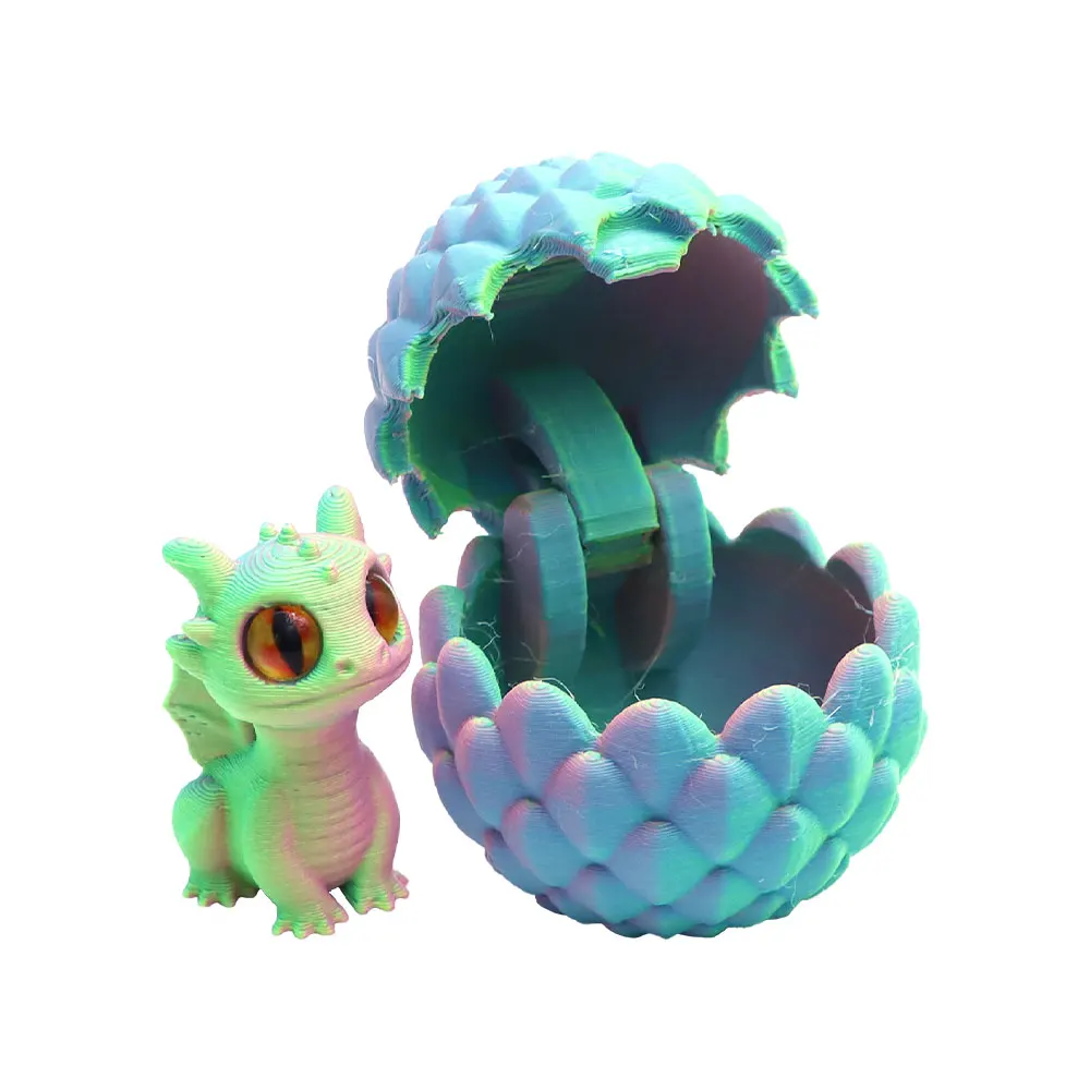 ألعاب مطبوعة ثلاثية الأبعاد تمثال بيضة التنين الفني صغير تفقيس التنين الشكل ديكور المنزل الحديث مصغرة مكتب ديكور عيد الميلاد #6