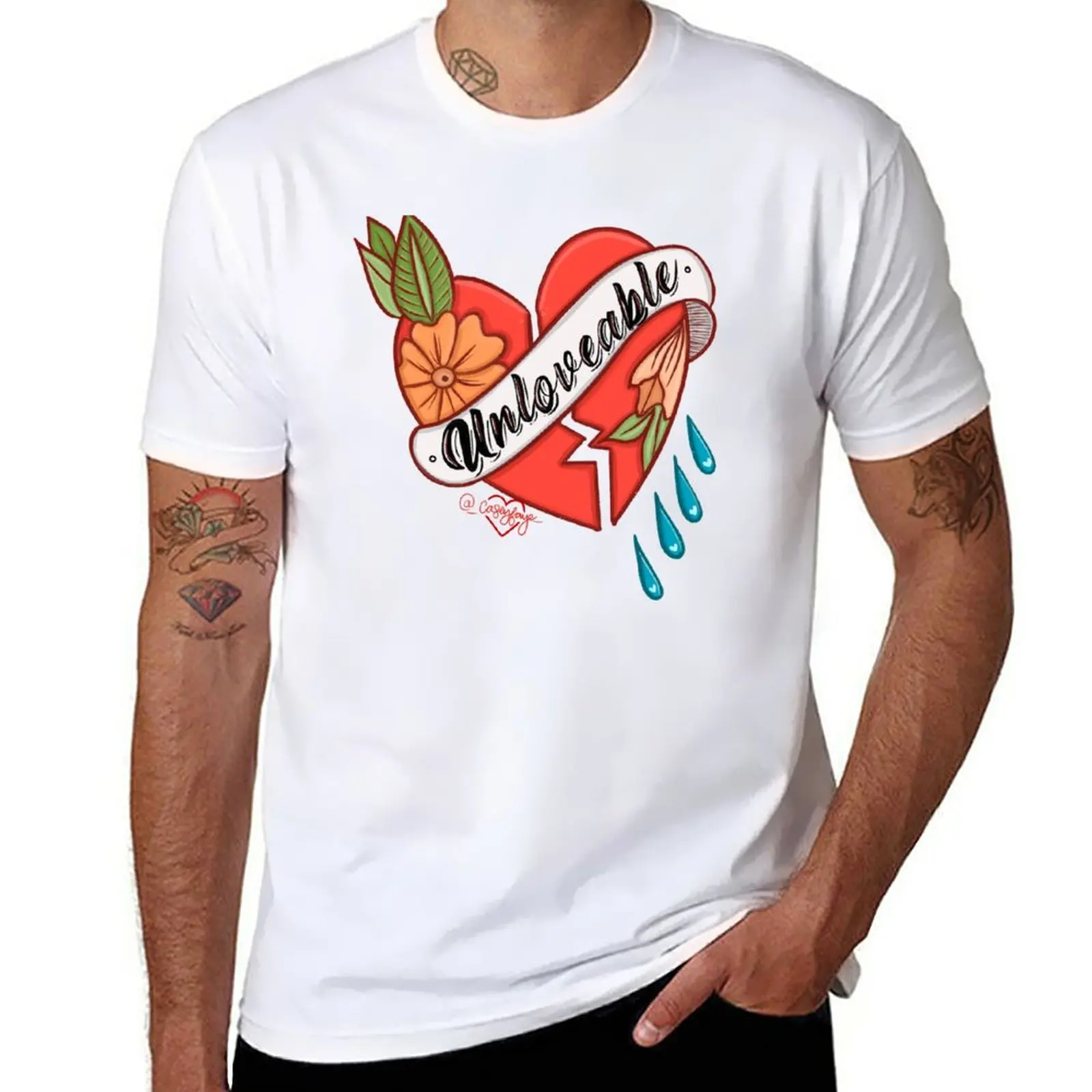 New Unloveable T-Shirt black t shirts tees kawaii clothes shirts graphic tees Men's t-shirts