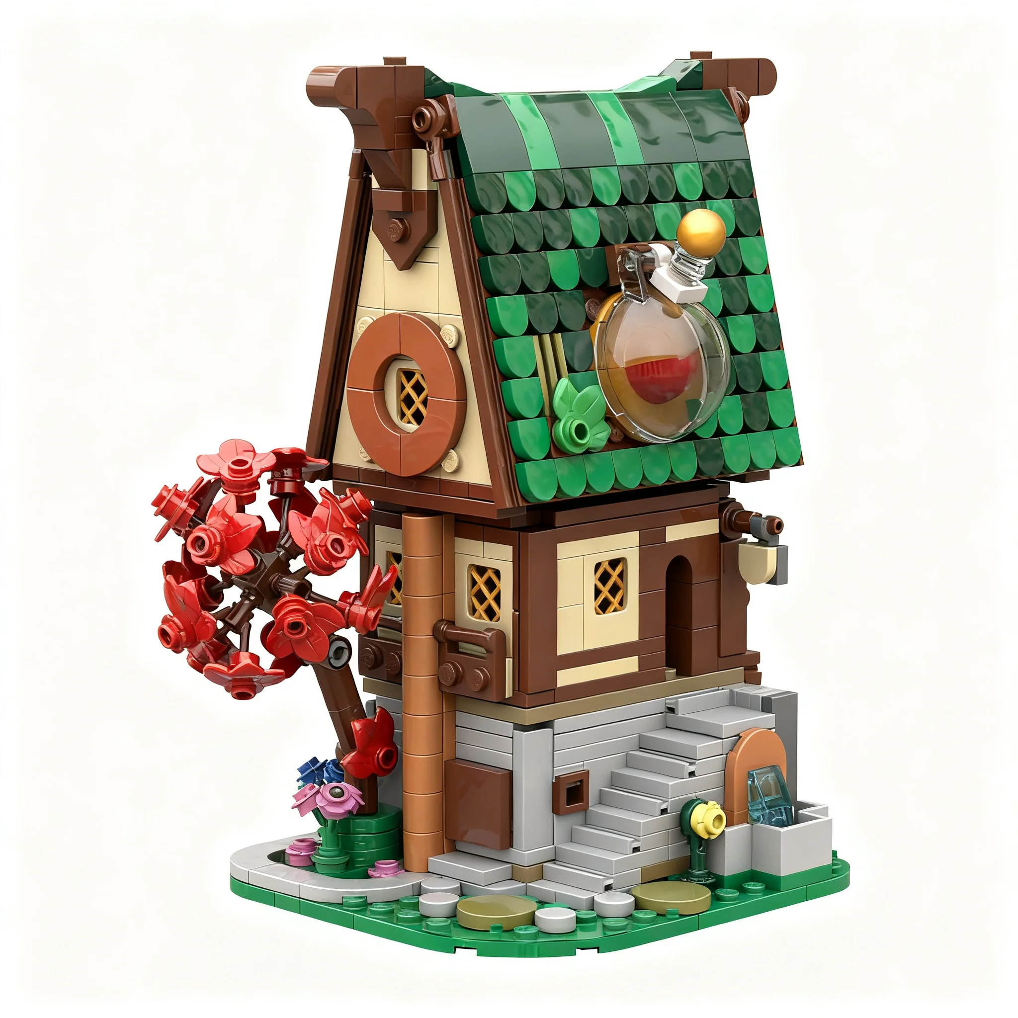 768pcs MOC Alchemist's Shop Midi Version BrickLink Designer Program Model Building Blocks Christmas Gift Architecture Toys 3D