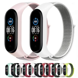 Correa de nailon para Xiaomi Mi Band 7, 6, 5, 4 y 3, pulsera deportiva Mi Band 7, 6, 5, 4 y 3, accesorios