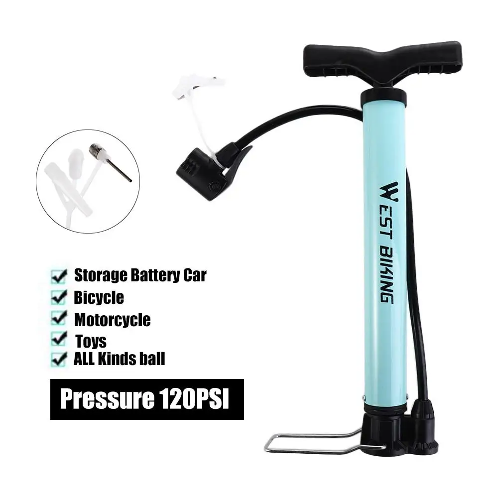 Mountain Bike Portable 120PSI High Pressure Air Pump Multi-Function Mini Bicycle Pump Tire Pump Bike Pump Cycling Pump