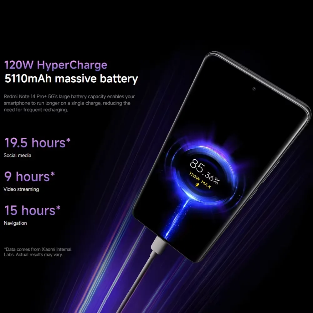 شاومي ريدمي نوت 14 برو + 5 جي سنابدراجون ®   كاميرا 7s Gen 3 IP68 Water & Dust مقاس 6.67 بوصة AMOLED مقاس 1.5K 120 هرتز 5110 مللي أمبير في الساعة