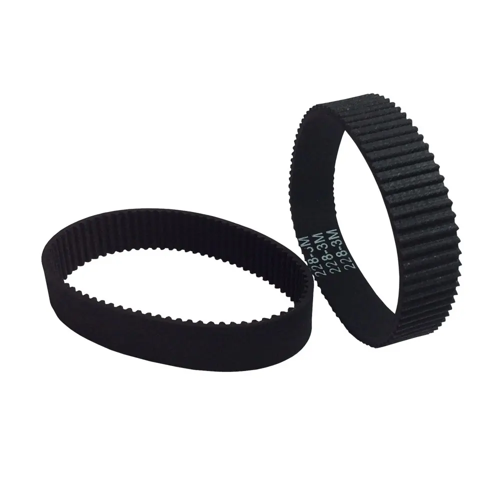 

HTD 3M Synchronous Belt Length 228mm Teeth 76 Width 10mm Arc Teeth Belt 2Pcs/Pack