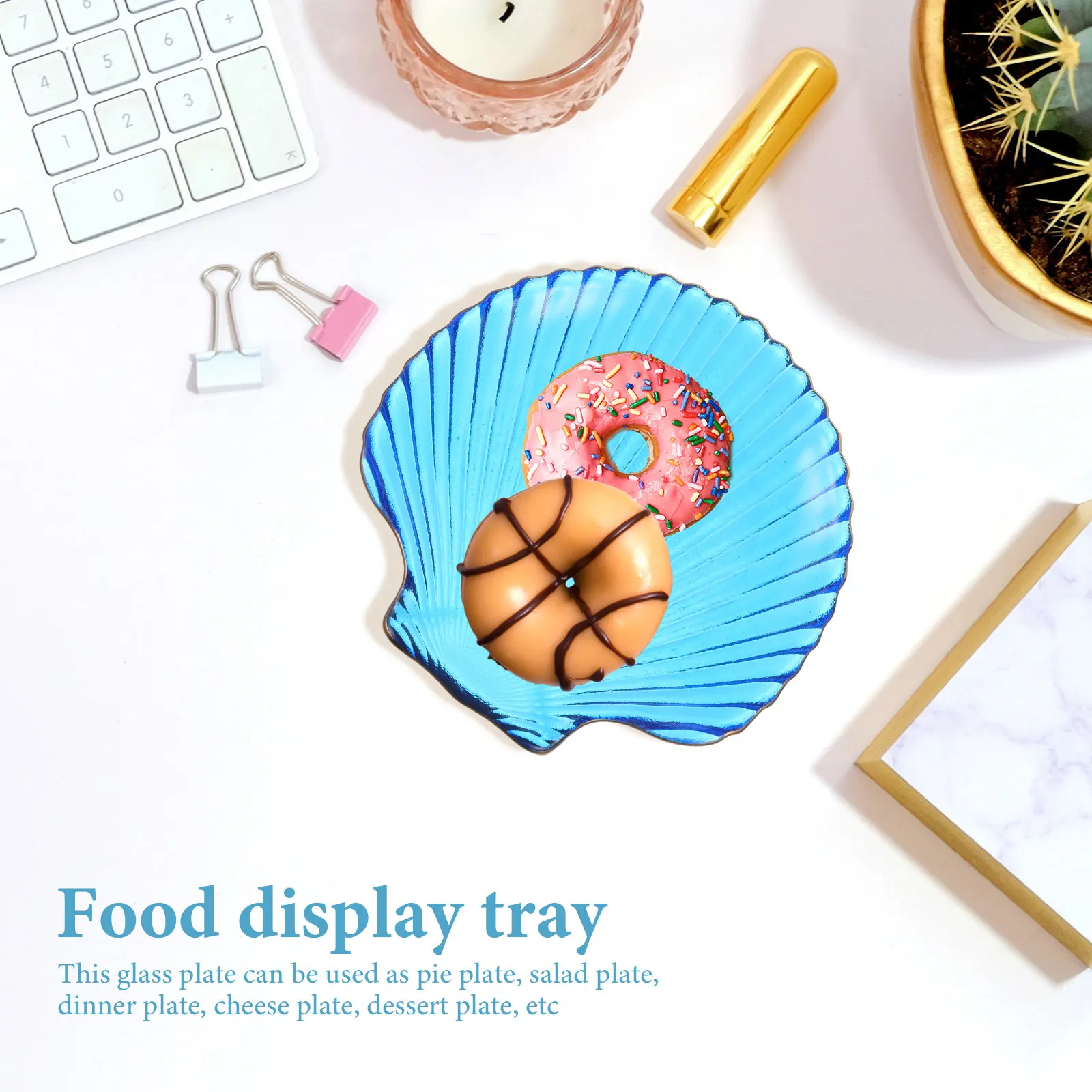 

Elegant Shell Plate Kitchen Food Storage Dish Versatile Salad Cheese Cake Holder Easy Clean Stylish Gift