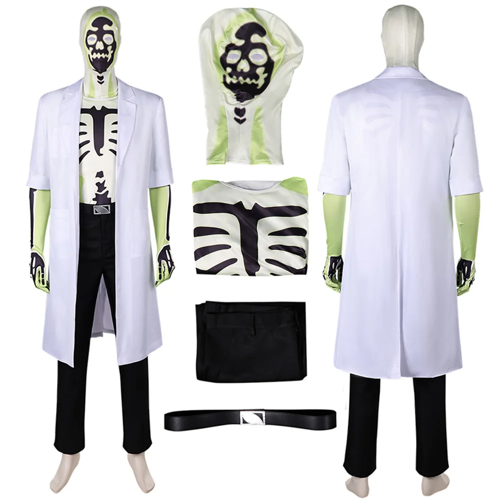 Dr. Phosphorous Cospaly Costume Coat Pants Headgear TV Biological Commando Roleplay Uniform Hallowmas Carnival Role Play Suits