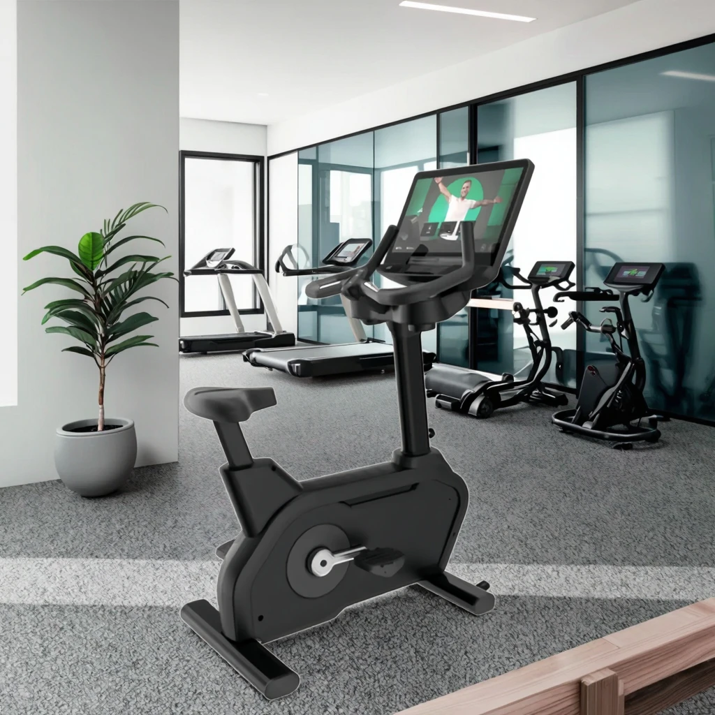 

Commercial Cardio Training Workout Gym Equipment Indoor LCD Upright Exercise Bike For Club