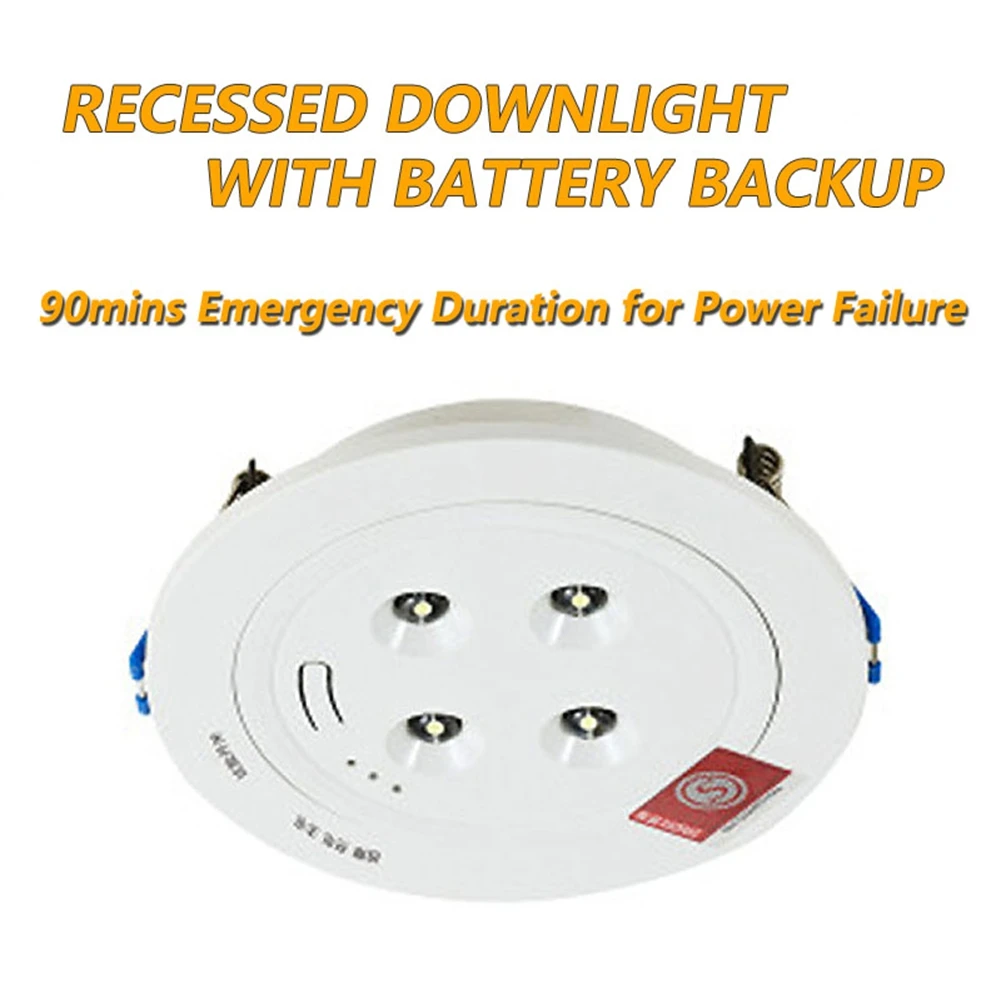 

AB34-Emergency Light 4Led Light Source Emergency Tube Light With Built-In Lithium Battery Embedded Ceiling Lamp