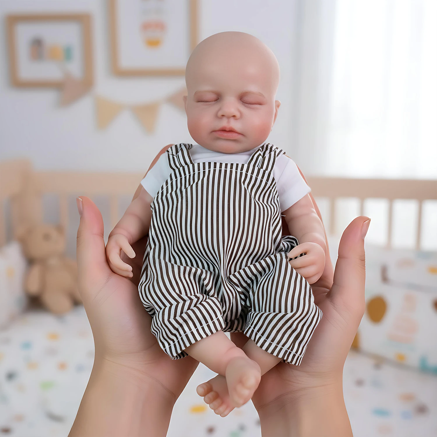 

12-дюймовая гибкая эластичная кукла из цельного платинового силикона, модель Premie Baby Loulou, вес 1100 г, коллекционный подарок