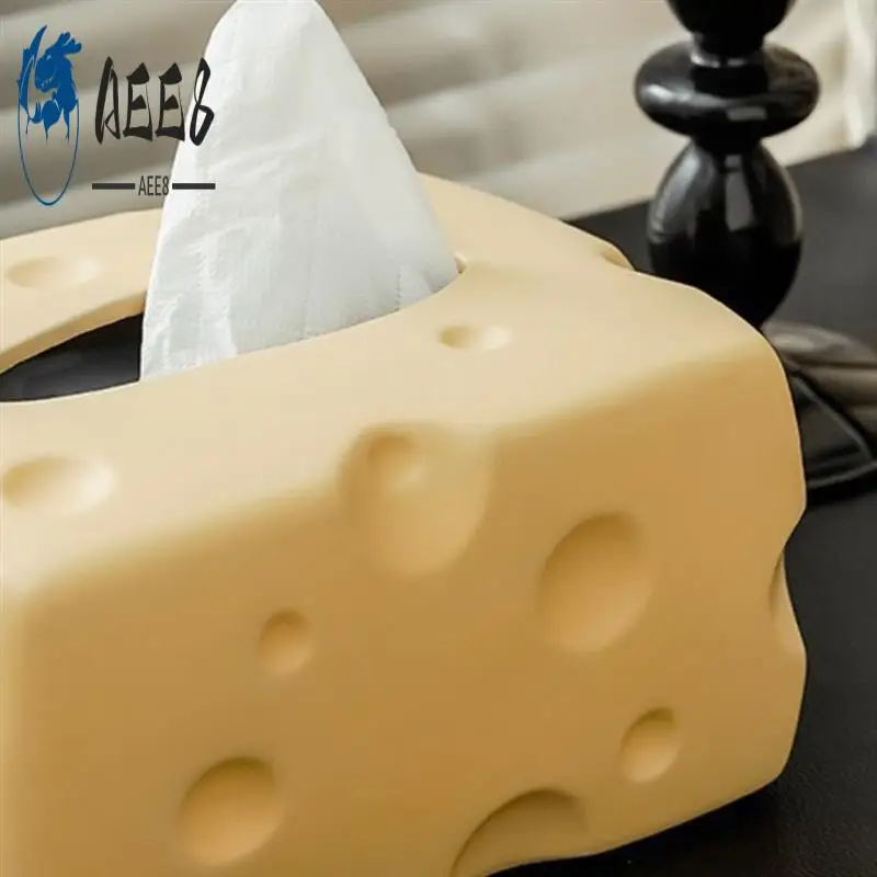 

AEE8-коробка для салфеток в форме сыра, многофункциональный чехол для хранения бумажных полотенец с подушечкой для носа, отличный диспенсер для бумажного футляра