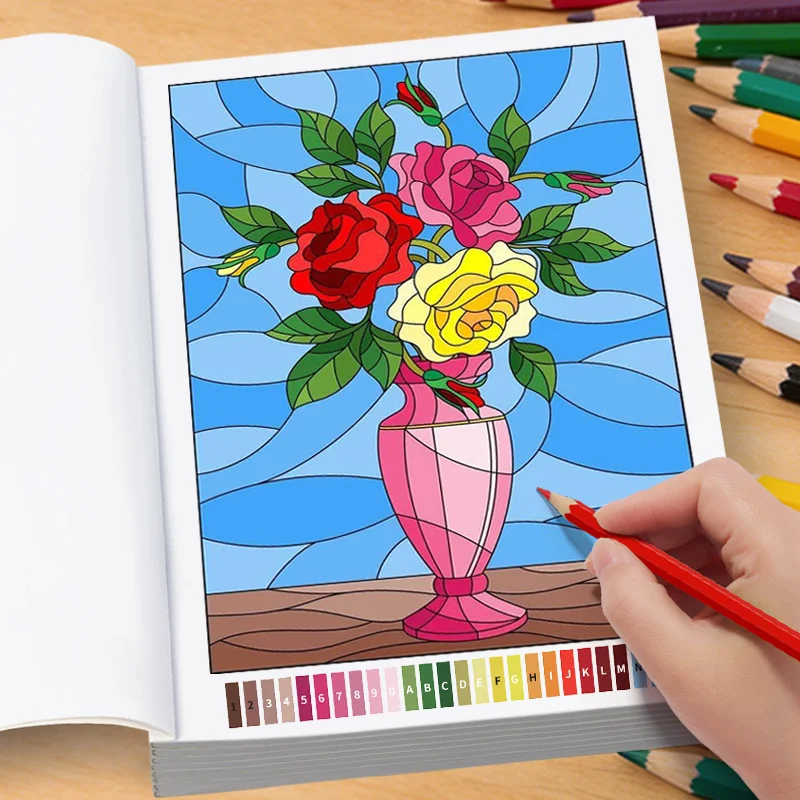 A Digital Drawing Book For Adults To Calm Down And Relieve Stress, Flower/Sloth/Bird/Mandala Theme, 32 Pages, Art Creation Gift