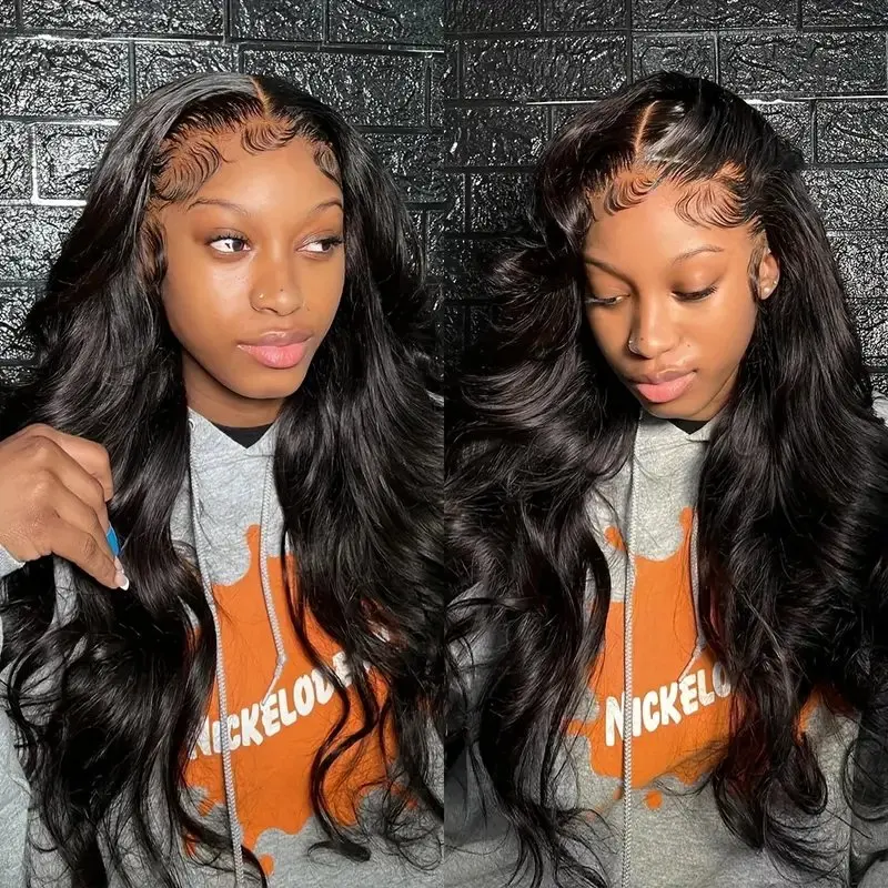 Rosabeauty 13X4 HD Body Wave Lace Frontal Wig 13X6 Transparent  Front Human Hair Wig Water Wave For Women  250% Density