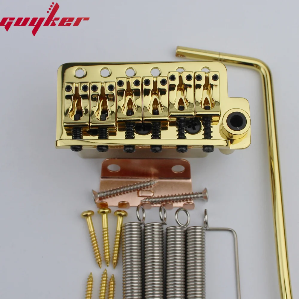 Guyker Chrome Black Gold Guitar Tremolo Bridge String Spacing 10.8MM With Tremolo System Saddle And Brass Block