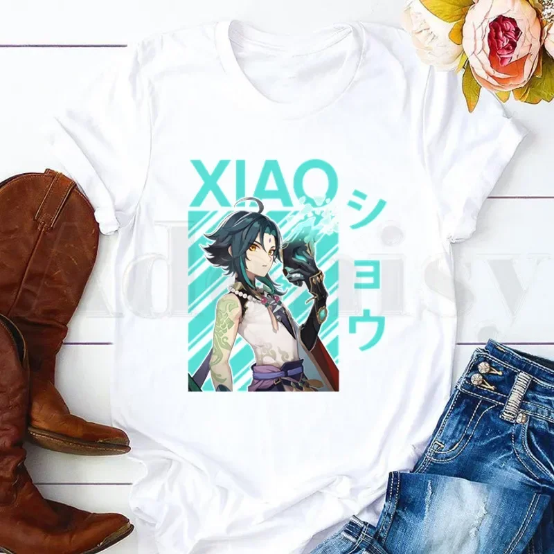 

Genshin Impact Casual Graphic Harajuku Funny Short Sleeve Female Tops Tees Harajuku VintageT ShirtsMan's T-shirt