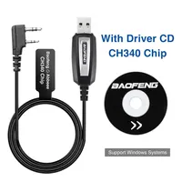 Baofeng 2 Pins Plug USB Programming Cable for Baofeng UV-5R  UV-21 13 BF-888S Quansheng K5 K6 Walkie Talkie FTDI Upgrade Cable