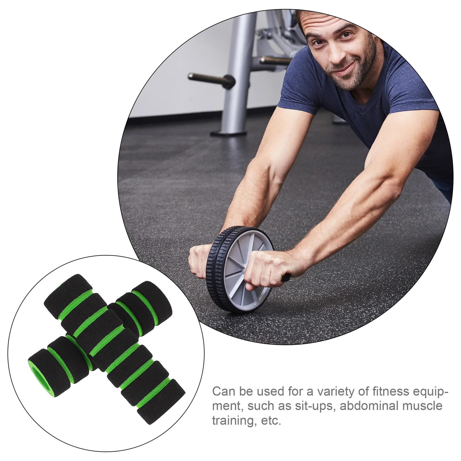 

10 Pcs Sit-up Board Foam Grips for Exercise Equipment Tubing Refit Foot Pads Sponge Machine Cover Attachments