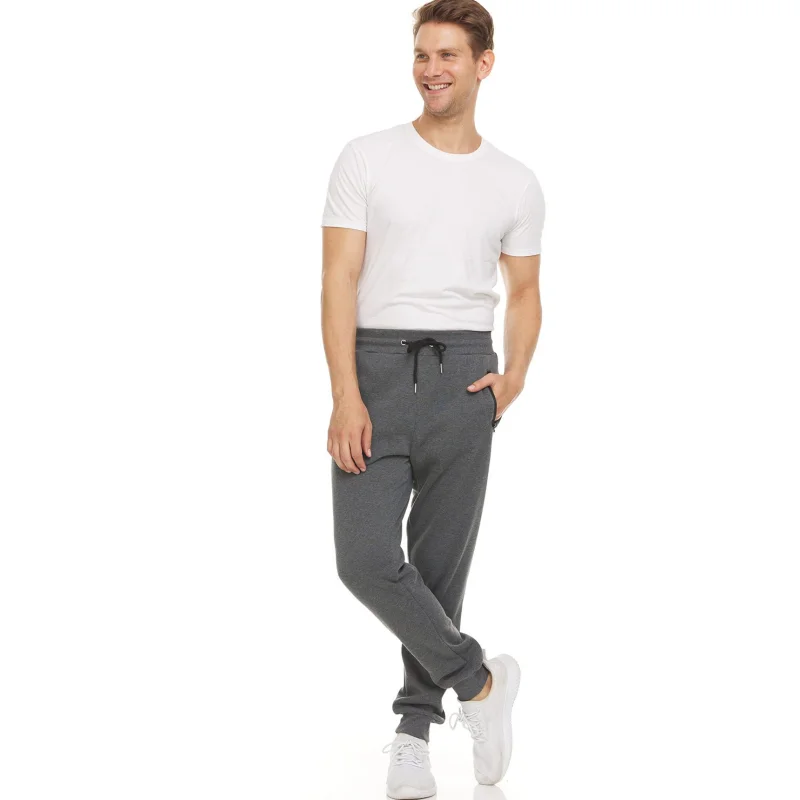 Men's Sweatpants Fleece Active Athletic Sports Pants Men & Women Jogger Running Drawstring Pants Zipper Pocket Euro Size M-3XL