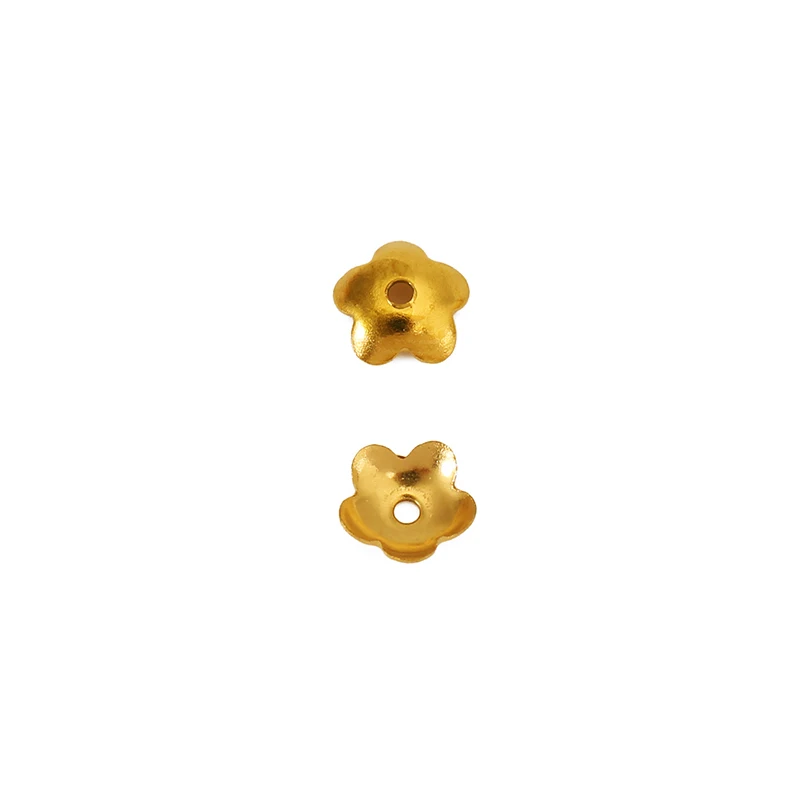 30pcs Never Fade 6mm Stainless Steel Flower Beads Caps PVD Spacer Beads End Covers for Necklace Earring Making Jewelry Findings image 5