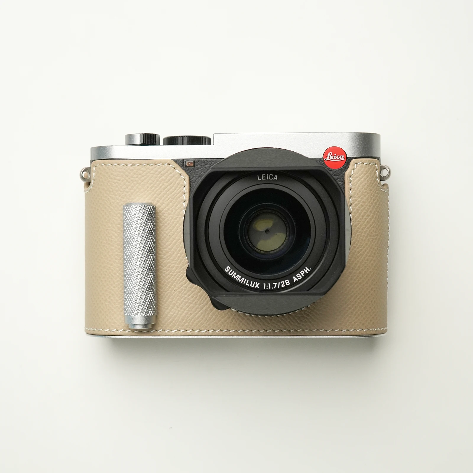 Mr. Stone voor Leica Q3 cameratas met metalen handvat, camerabody, cameraleer met Leica Q3 leren tas, Q3 beschermhoes