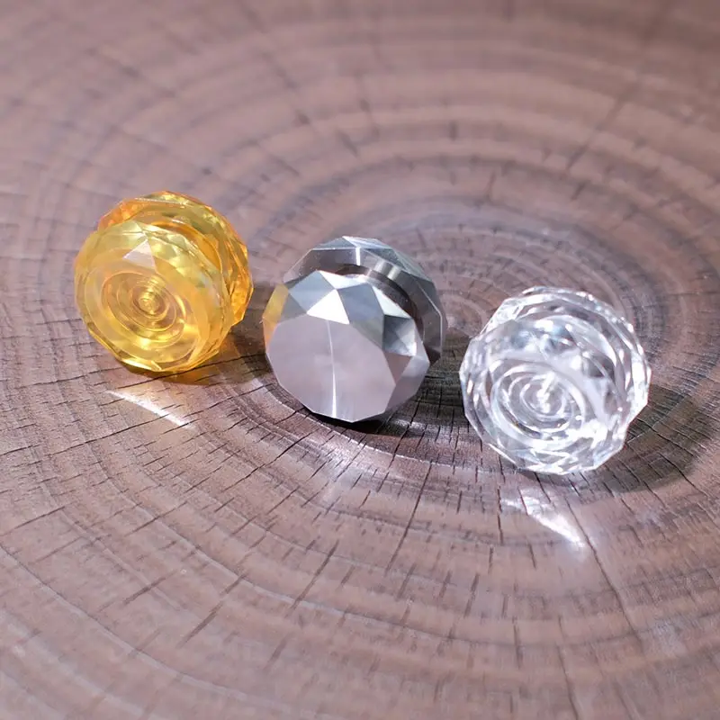 Premium Amber Crystal  Fidget Spinner Cap - 24.5mm Diameter Locking Lens for Jewelry/EDC Accessories