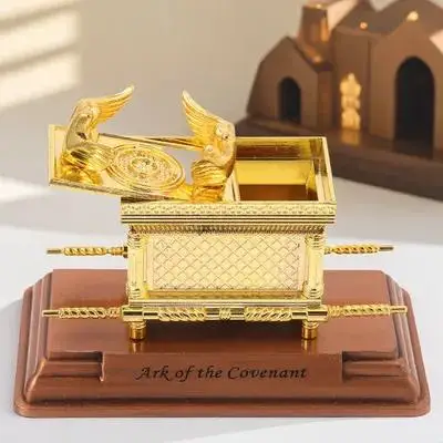 

1Set Religious Covenant Statue Realistic Biblical Functional Lid Rod Manna Tablets Spiritual Tabletop Sculpture