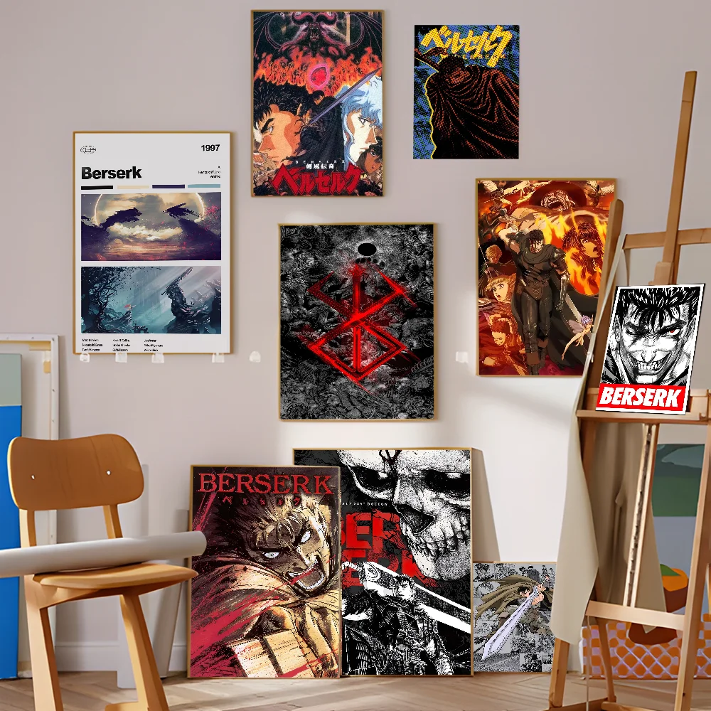 

1PC Anime B-berserk Posters And Prints Canvas Printing Wall Art Picture For Living Room Home Decor Gifts