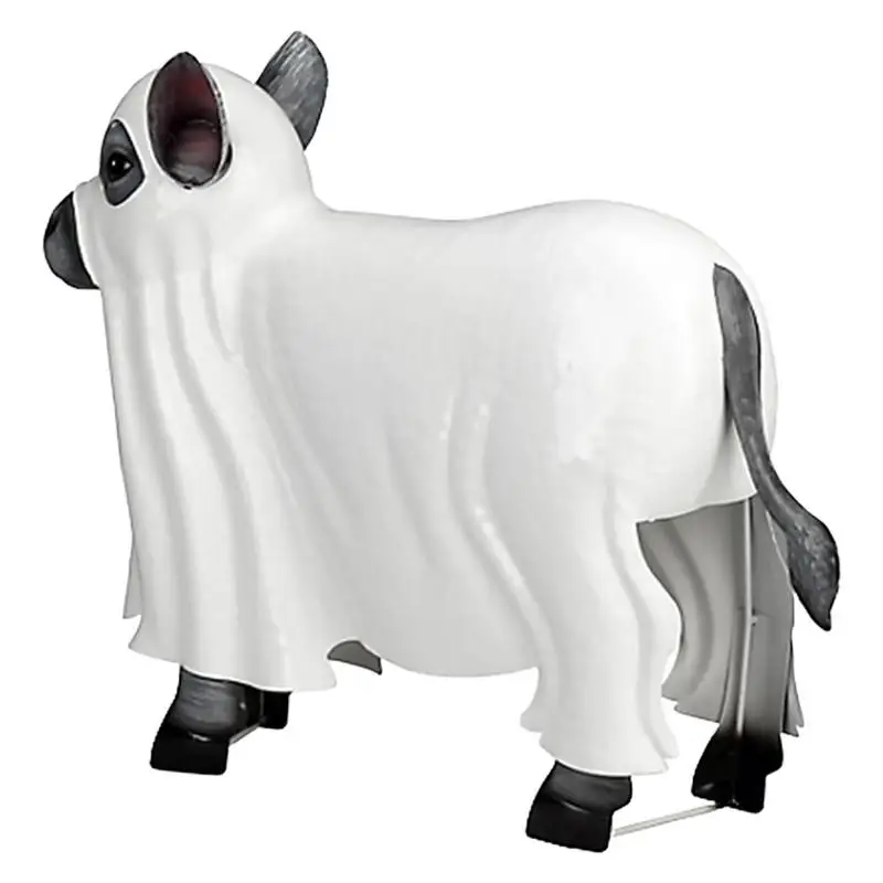 

Halloween Ghost Cow Figurine New Cow Skull Prop Spooky Ghost Figurine Halloween Home Decor Halloween Cow Figurines For Garden