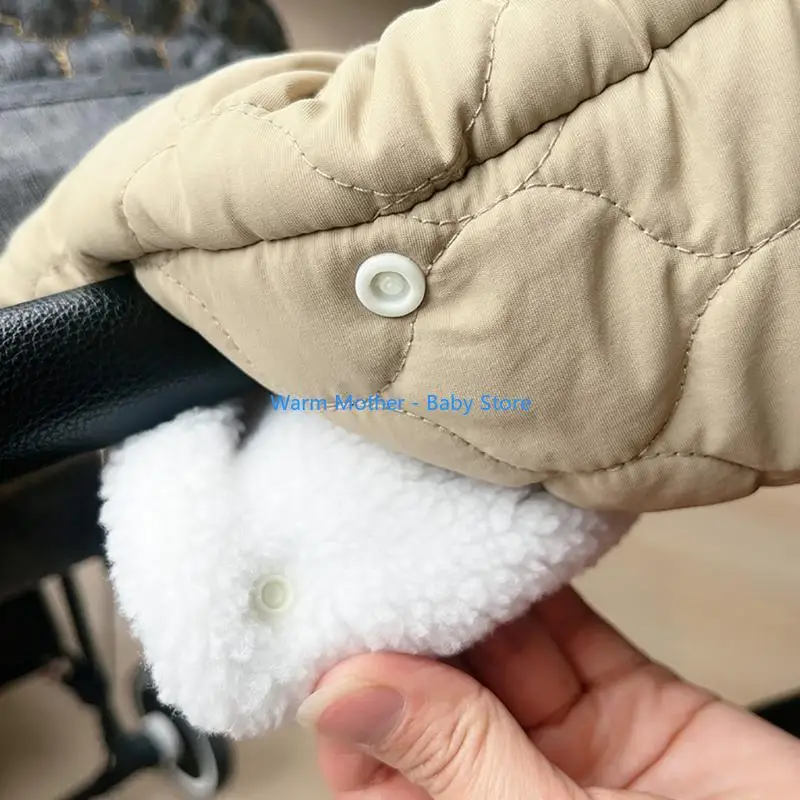 

Winter Essential Fleece-lined Bear Gloves Mittens for Baby Stroller Exploration 57QE