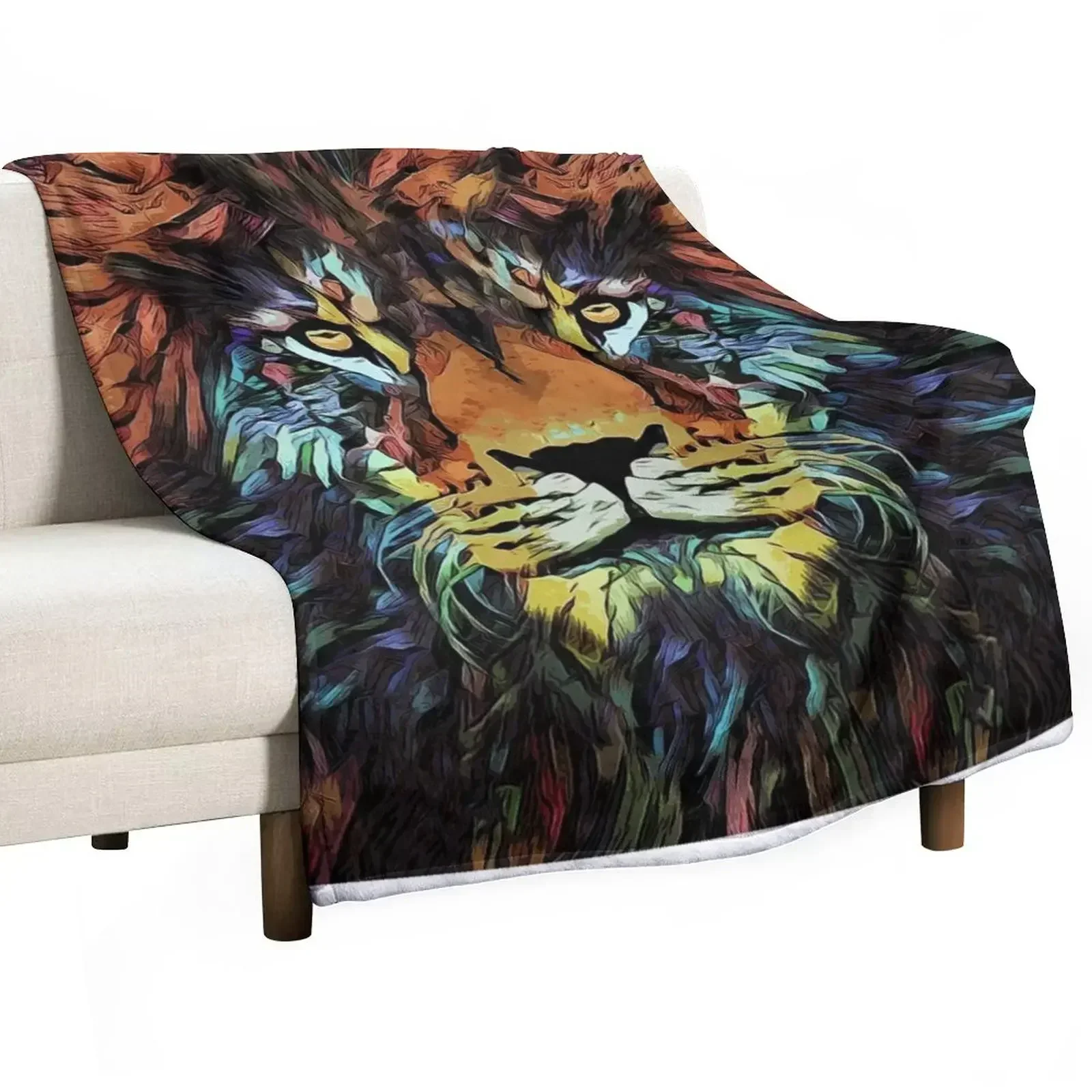 

Lion Throw Blanket Furry Decoratives Personalized Gift Blankets